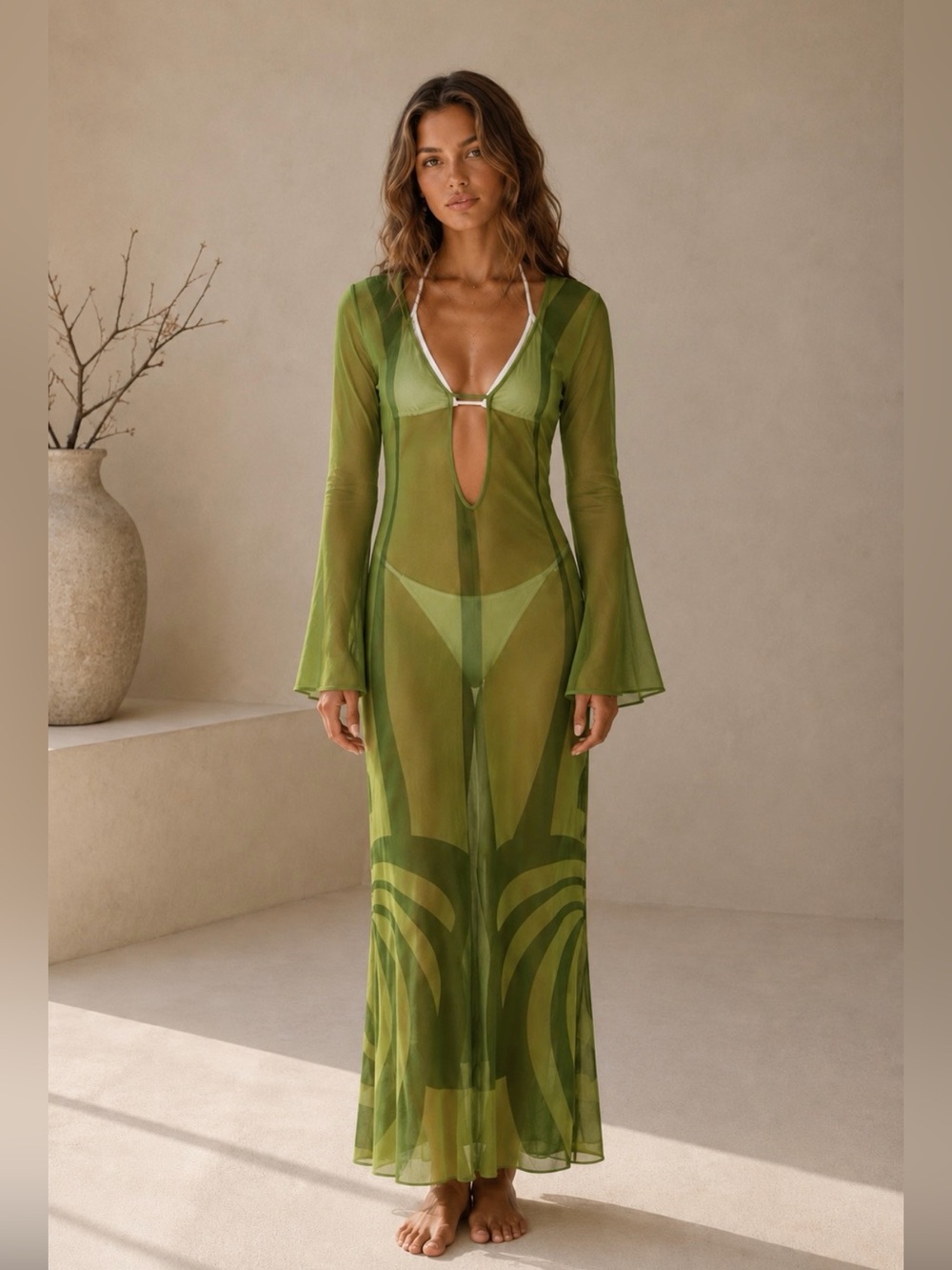 Caroline Constas swim coverup